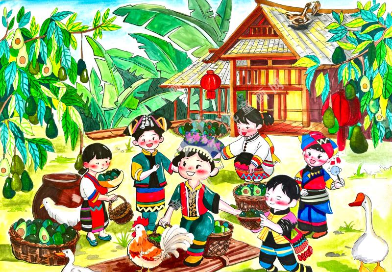 牛油果盈篮 童笑满山寨